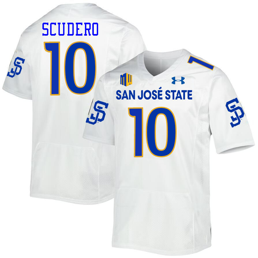#10 Danny Scudero SJSU Jersey,San Jose State Spartans Football Jersey College Uniforms-White #10 Danny Scudero SJSU Jersey,San Jose State Spartans Football Jersey College Uniforms-White